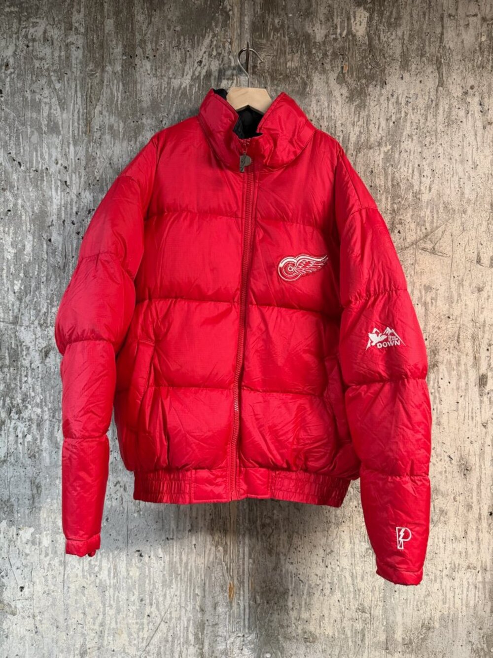 PRO PLAYER Men's Vintage 90's Detroit Red Wings Puffer Jacket Size L in Red